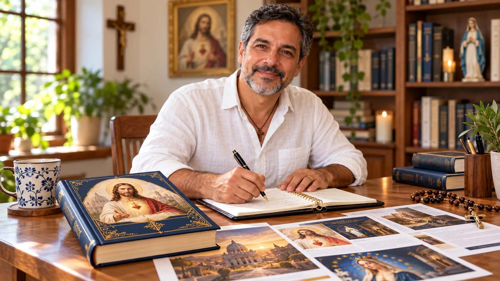 Com o material: estudo organizado e tranquilo